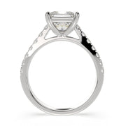 Karina Princess Cut Pave 6 Prong Engagement Ring Setting - Nivetta